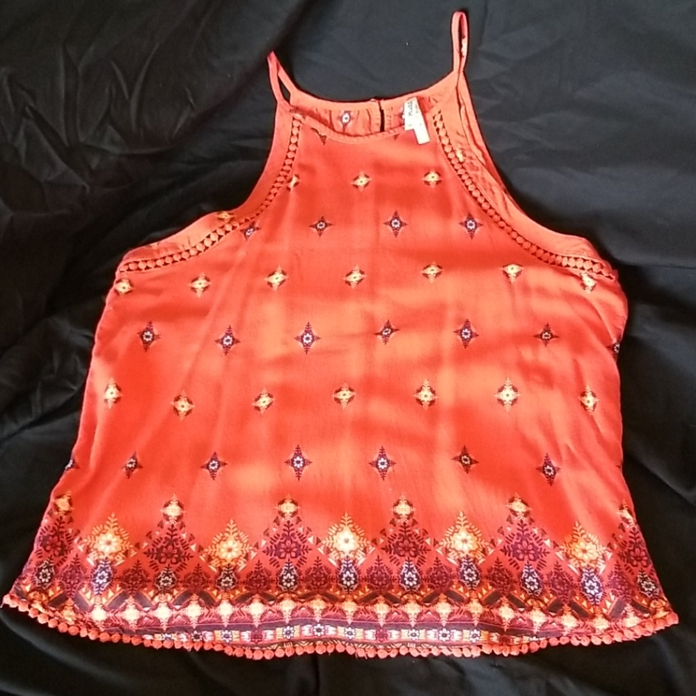 Mudd Orange Halter Top